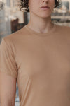 BASERANGE Classic Bamboo Fiber and Cotton Slim Fit T-shirt Series Collection Round Neck Bottoming Shirt France BAS-TOCT-BL-000-AURAL